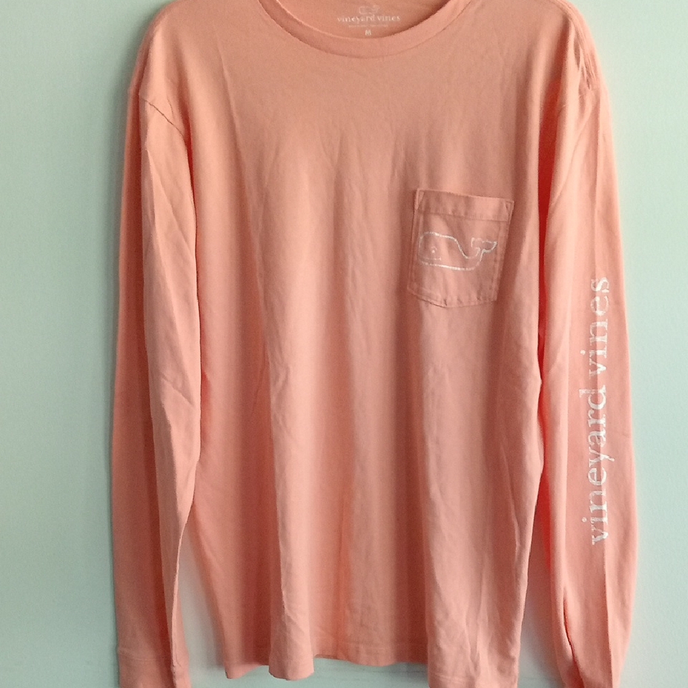 Vineyard Vines Men's Pink Long Sleeve Shirt
